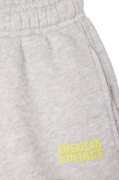 Short in felpa grigio con logo per bambini