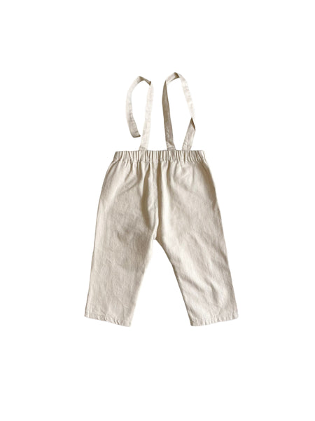 Pantalone sabbia con bretelle per neonato