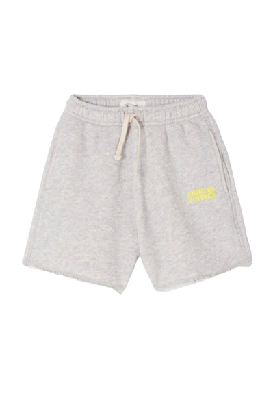 Short in felpa grigio con logo per bambini