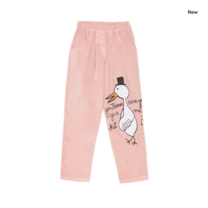 Pantalone rosa con stampa per neonati e bambini