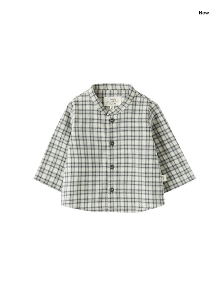 Camicia check alla coreana per neonato