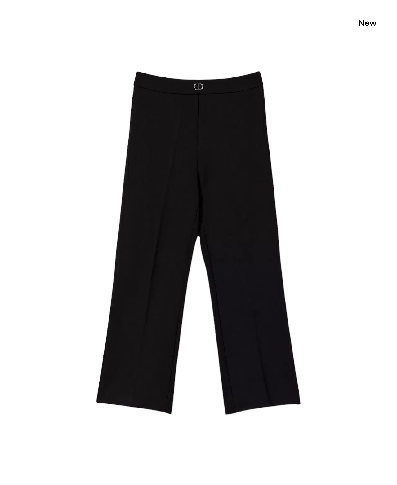 Pantalone nero in punto Milano stretch per bambina