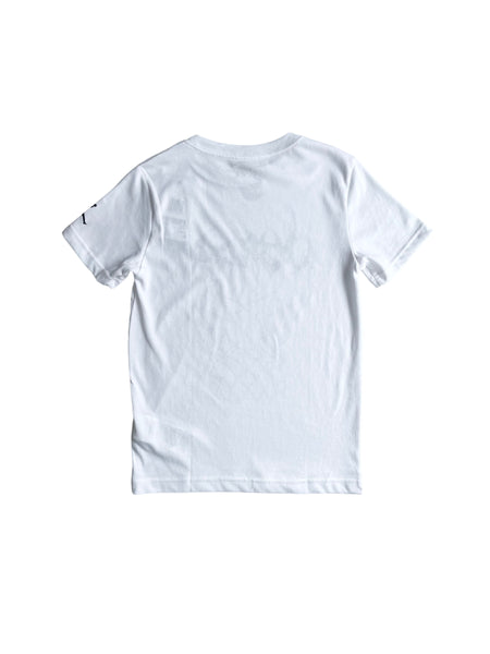 T-shirt bianca con stampa logo per bambino