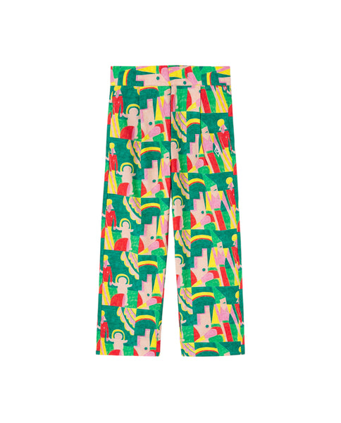 Pantalone multicolor con stampa all over per bambini