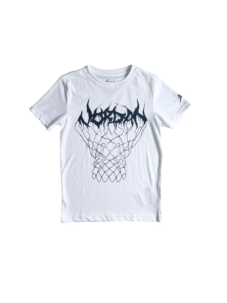 T-shirt bianca con stampa logo per bambino