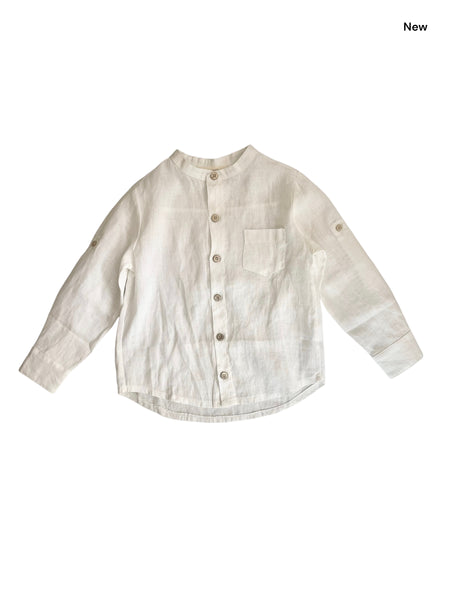 Camicia bianca in lino per bambino