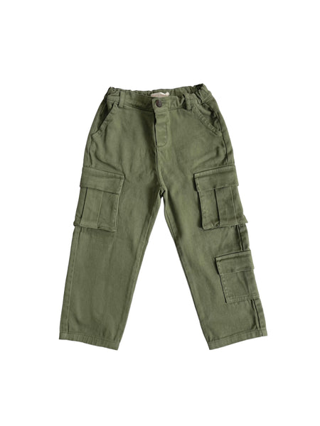 Pantalone cargo verde militare per bambino