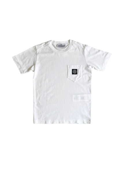 T-shirt bianca con logo per bambino