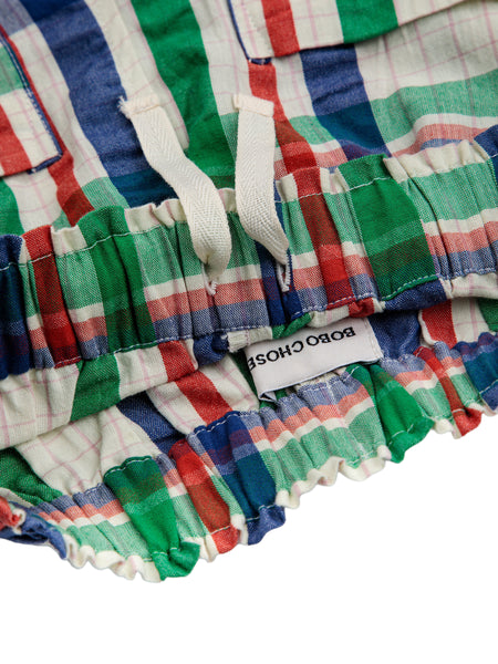Pantalone stampa check multicolor all over per neonati e bambini