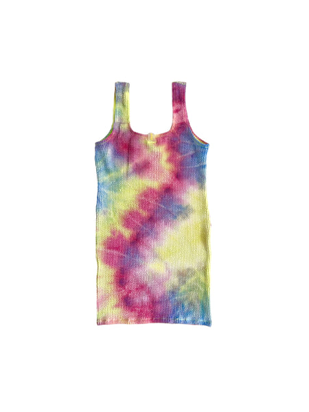 Vestito tie dye multicolor per bambina