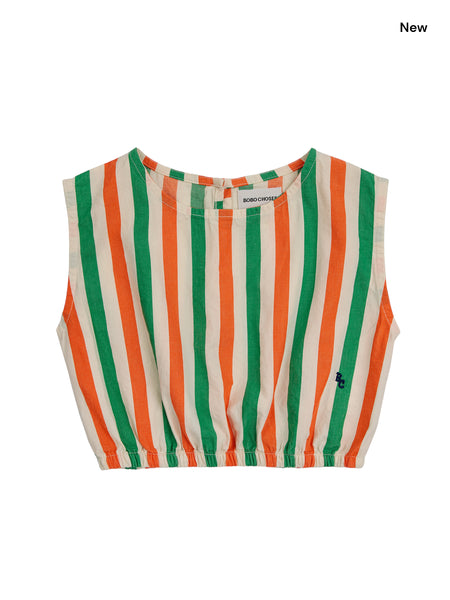 Top a righe multicolor per neonata e bambina