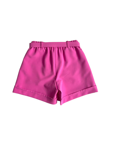 Short fucsia con cintura per bambina