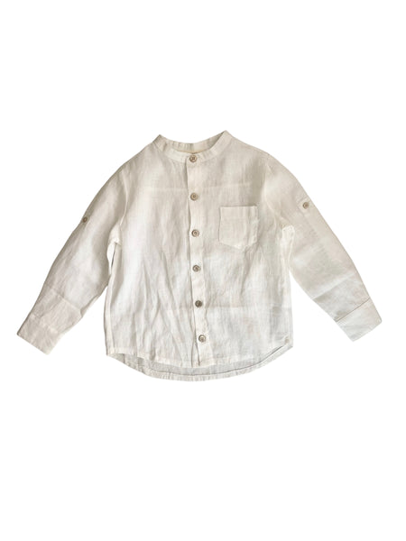 Camicia bianca in lino per bambino