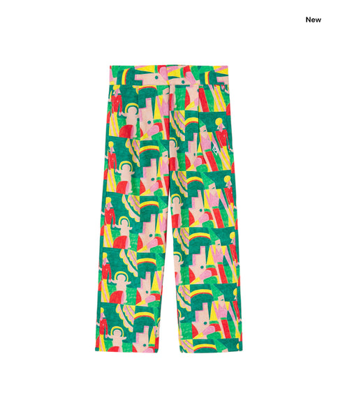 Pantalone multicolor con stampa all over per bambini