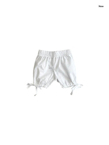 Short bianco con fiocchi per neonata