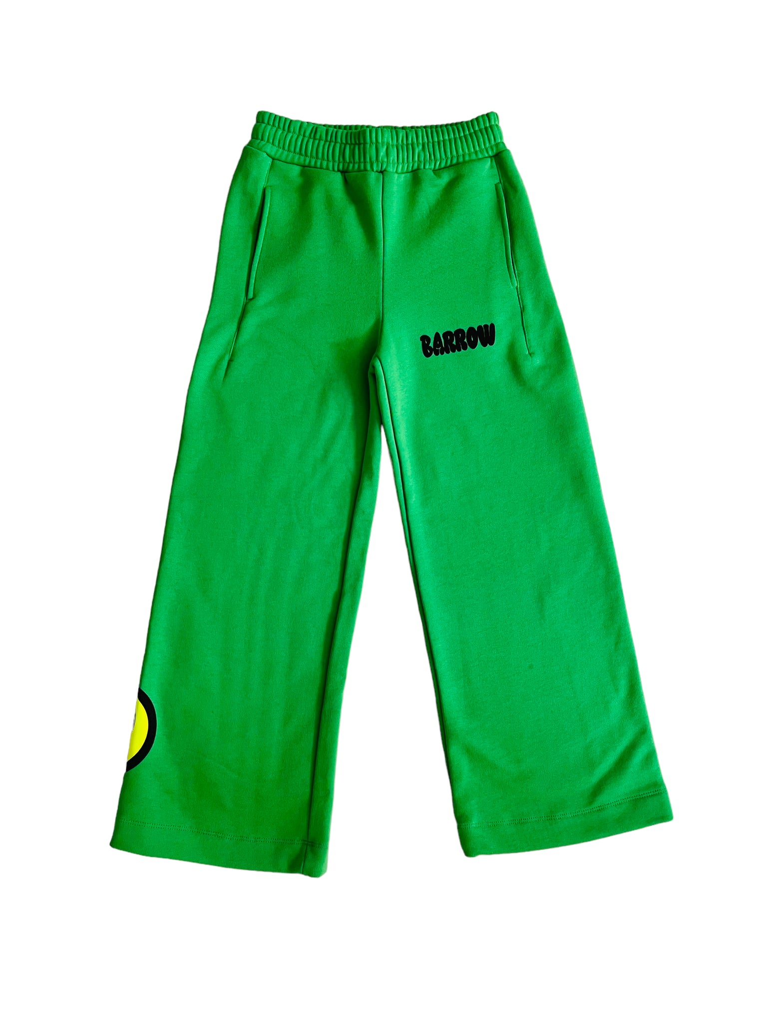 Pantalone in felpa verde con logo per bambina