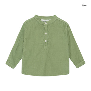 Camicia verde in velluto per neonato