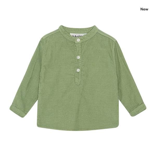 Camicia verde in velluto per neonato