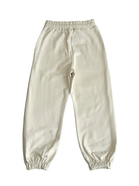 Pantalone in felpa burro con logo per bambina