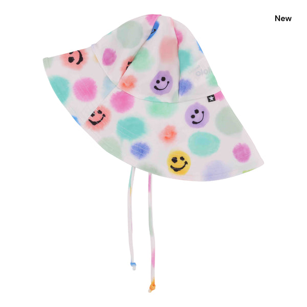 Cappello alla pescatora rosa con stampa multicolor all over per neonati