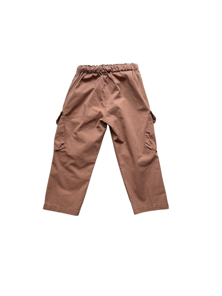 Pantalone cargo cacao per neonato e bambino