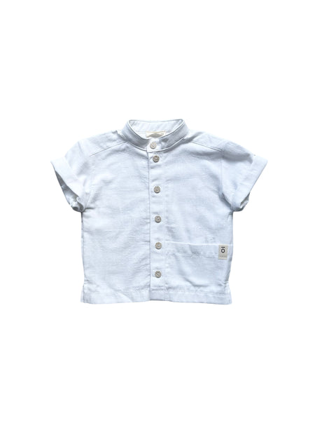 Camicia alla coreana bianca per neonato