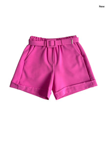 Short fucsia con cintura per bambina