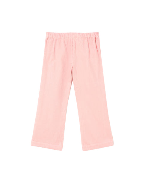 Pantaloni rosa in velluto a coste per bambina