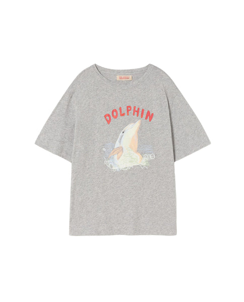 T-shirt grigia con stampa per bambini