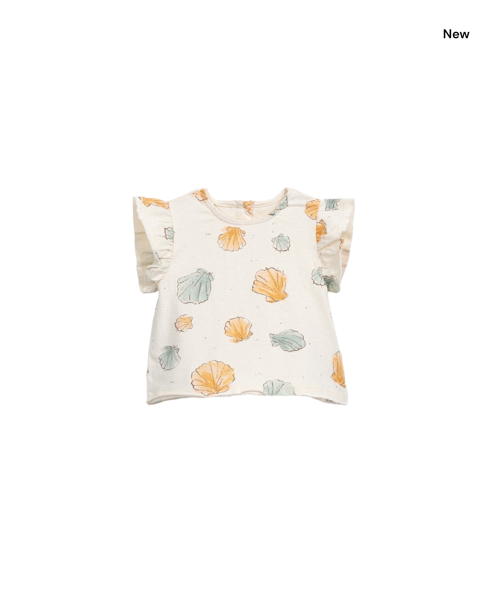 T-shirt panna con stampa all over per neonata