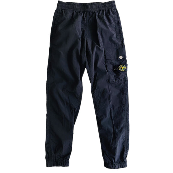 Pantalone tecnico nero con logo per bambino