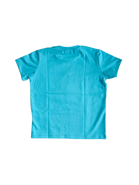 T-shirt smeraldo con stampa per neonato e bambino