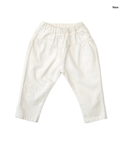Pantalone in denim off white per bambina