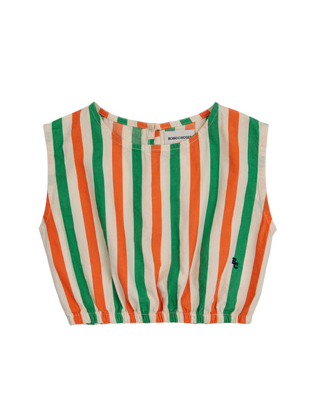 Top a righe multicolor per neonata e bambina