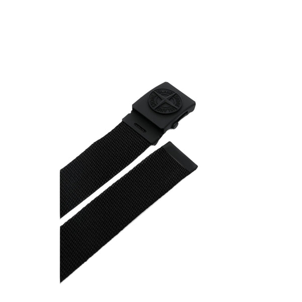 Cintura nera con logo per bambino
