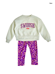 Completo felpa + leggings per neonata e bambina