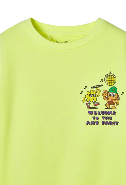 T-shirt giallo fluo per neonati e bambini