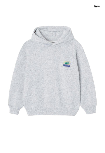 Felpa grigio chiaro melange per neonati e bambini
