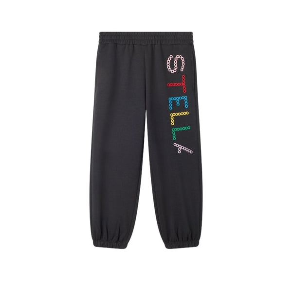 Pantalone in felpa nero con logo