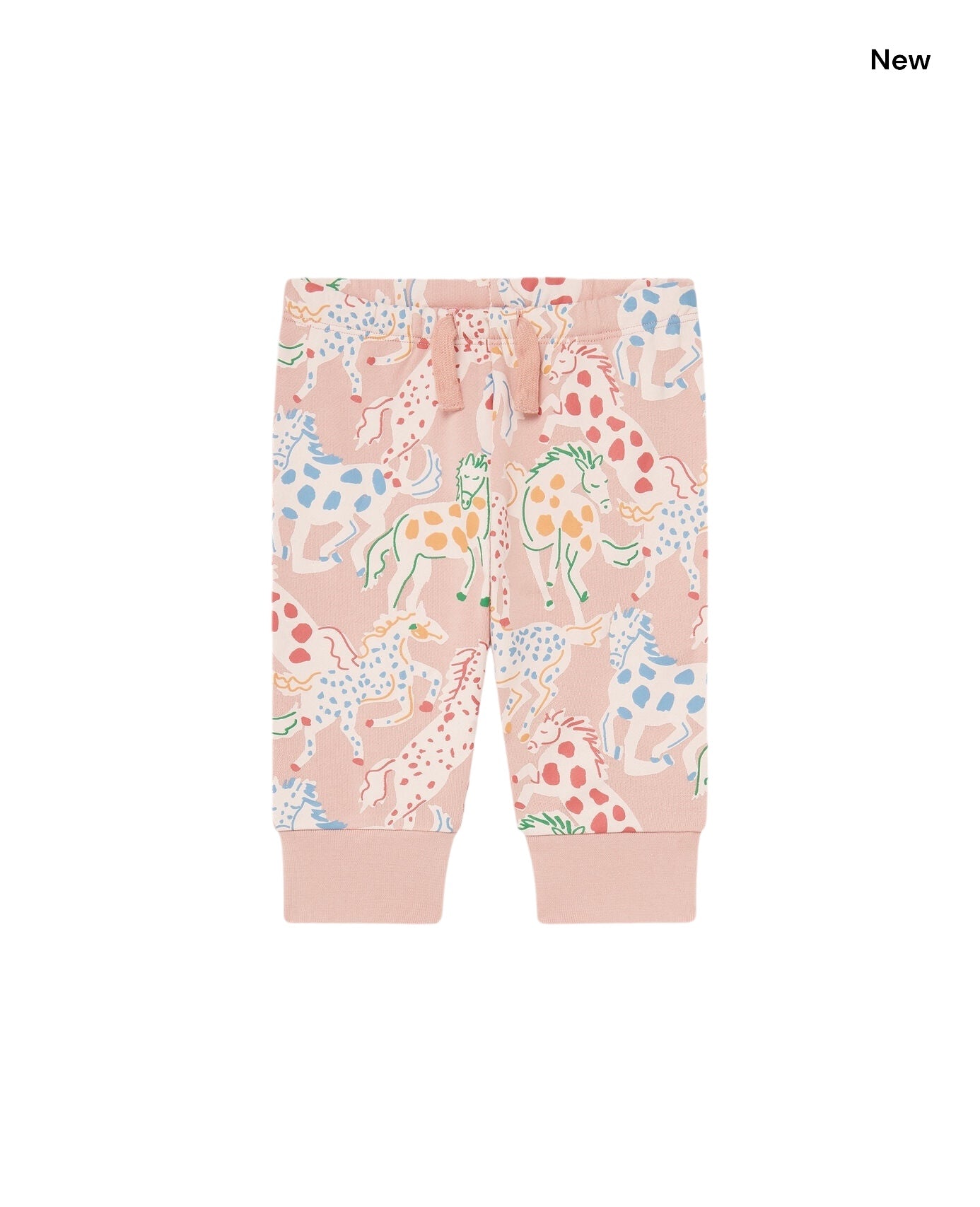 Pantalone rosa con stampa all over per neonata