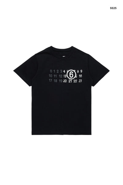 T-shirt nera con logo per bambini