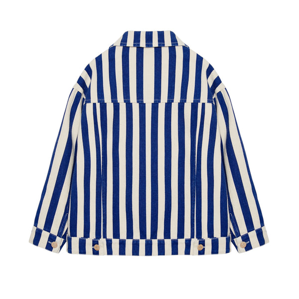 Giacca a righe blu per neonati e bambini