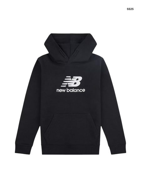 Felpa nera con logo per bambini