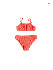 Bikini corallo fluo per bambina
