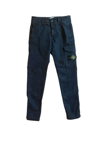 Pantalone cargo nero con logo per bambino