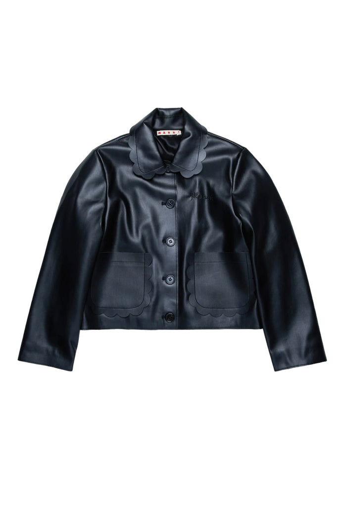 Giacca in ecopelle nera per bambina – Epperò