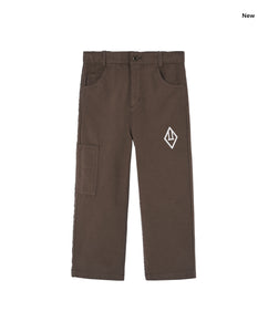 Pantalone noce con logo per bambini
