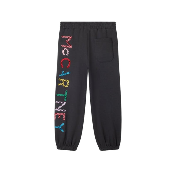 Pantalone in felpa nero con logo