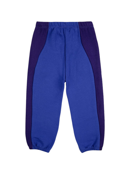 Pantalone in felpa color block per neonati e bambini