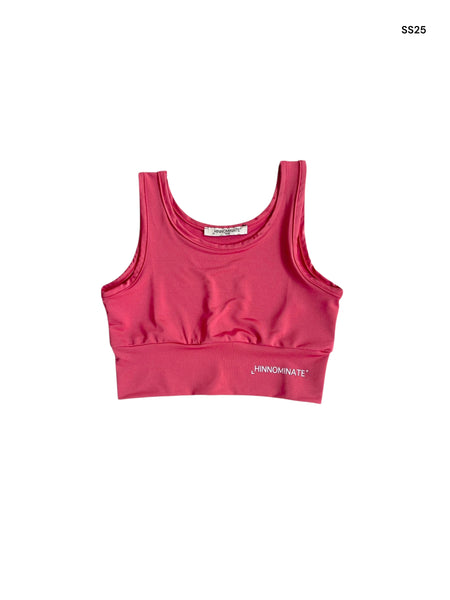 Top corallo con logo per bambina